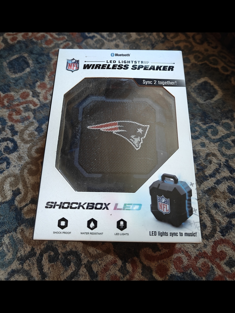NFL Shockbox LED Wireless Speaker - New England Patriots Logo